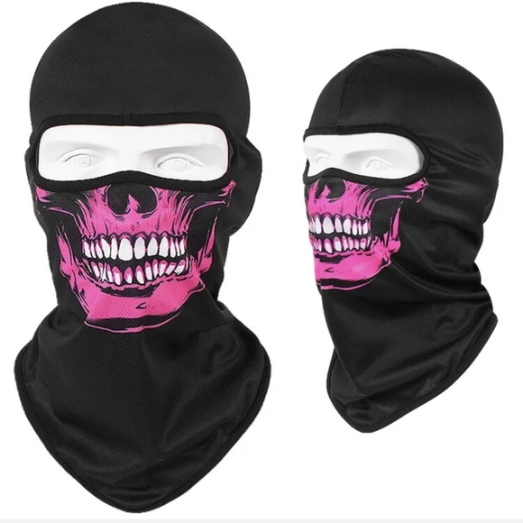 Tactical Skull Ghost Printed Full Face Mask Balaclava Halloween Ski Motorcycle - Picture 1 of 6